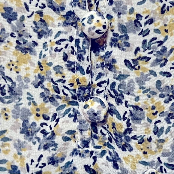 Bohme floral chiffon tiered boho dress sz L fully lined - Picture 10 of 15